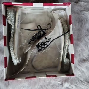 Sam Edelman, Quinn, White Translucent Bootie Size 9,